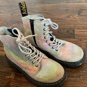 Shiny Dr martens boots size 2 kids gently worn